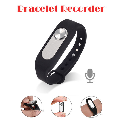 Bracelet portable enregistreur Audio vocal Mini Secret Grabadora de Voz 4GB 70 heures enregistrement sonore bracelet Reloj Espia Dictaphone ► Photo 1/6