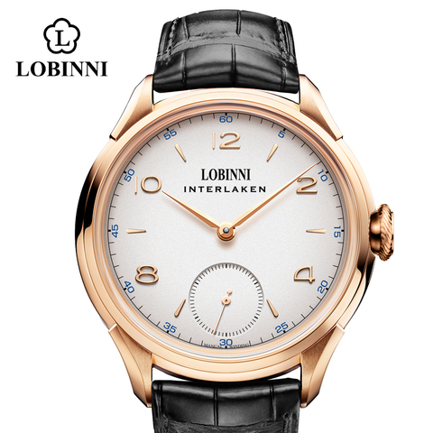 LOBINNI-montre Seagull − montre-bracelet pour hommes, mécanique, vent, main, luxe, marque suisse, étanche ► Photo 1/6