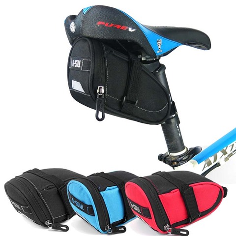 B-SOUL Étanche Vélo Sac De Selle Vtt Vélo De Route sac sur porte-bagages Vélo sacoche Pour Vélo Accessoires Noir Bleu Rouge ► Photo 1/6