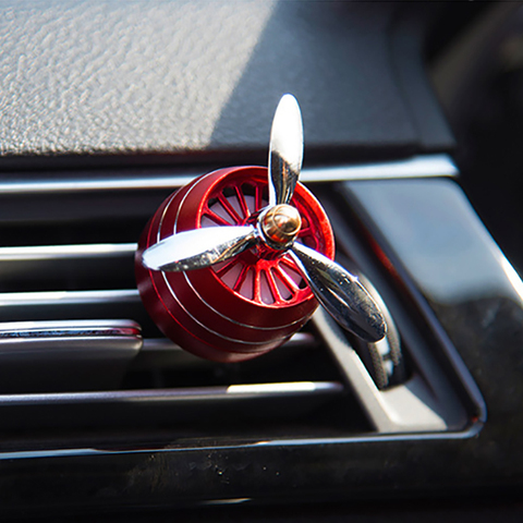 Diffuseur de parfum pour voiture, désodorisant, Clip pour sortie d'air, 3 évents, décoration de véhicule, hélice, ornement, lumière LED ► Photo 1/6