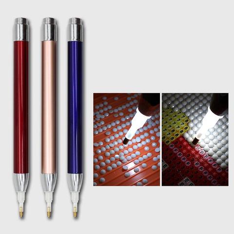 Stylo de peinture diamant 5D, outil de peinture, perles carrées et rondes, éclairage, accessoires, cadeau de noël ► Photo 1/6