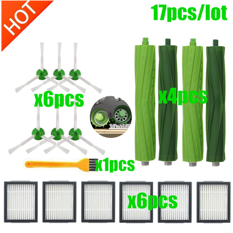 Pièces de rechange pour aspirateur Robot iRobot Roomba i7 E5 E6 I, filtre Hepa, brosse latérale, rouleau de brosse, sacs à poussière ► Photo 1/6