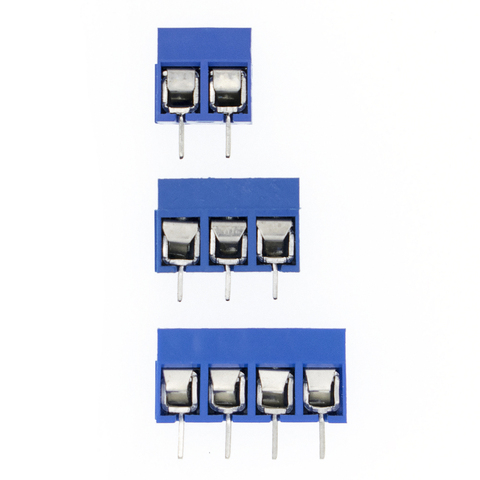 10 pièces KF301 2P/3P/4P bleu KF301-5.0 KF301 vis 5.0mm broche droite PCB vis bornier connecteur épissage type ► Photo 1/6