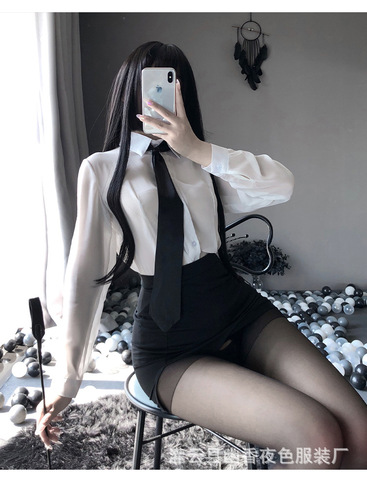 Costume de demoiselle d'honneur, Mini jupe Sexy pour enseignant, uniforme de bureau, robe à thème ► Photo 1/4