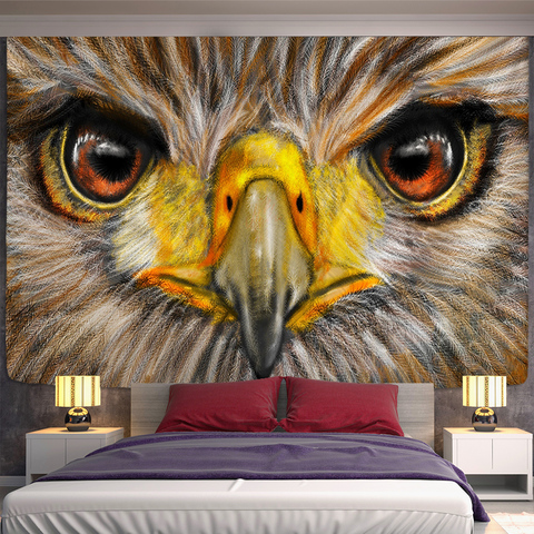 Tapisserie murale suspendue en 3D, motif de hibou coloré, décoration de maison, style Boho ► Photo 1/6