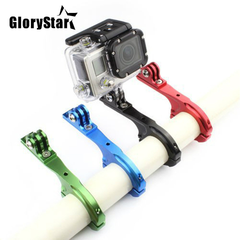 Aluminium vélo vélo guidon barre pince support de montage adaptateur Standard 31-31.8mm pour Gopro Hero 2 3 3 + 4 5 6 7 xiaomi yi caméra ► Photo 1/6