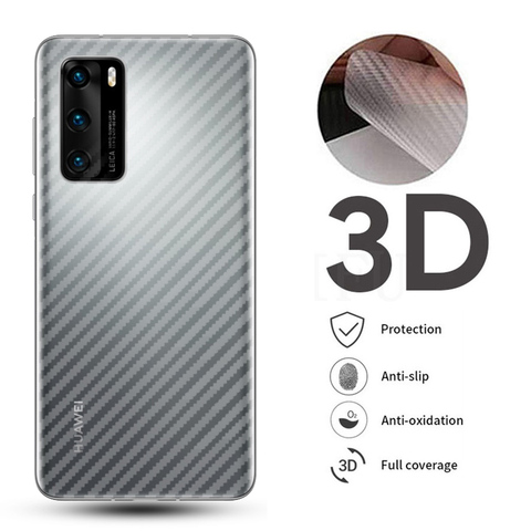 Lot de 10 films de protection d'écran 3D en Fiber de carbone, couverture complète arrière Mate pour Huawei Mate 20 P30 P40 Pro Mate 10 Lite 5T ► Photo 1/6