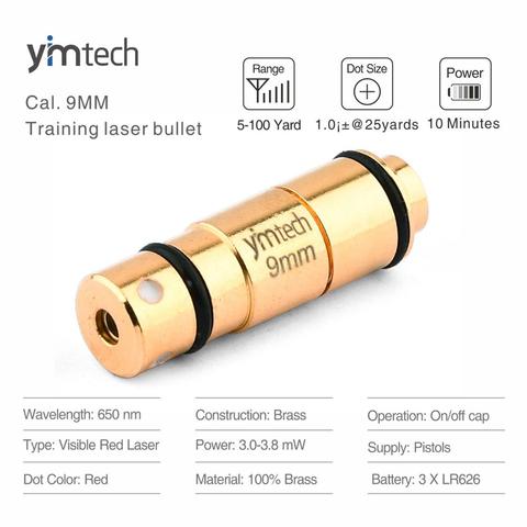 Balle d'entraînement Laser 9mm, point rouge tactique de balle laser, cartouche d'entraînement laser pour l'entraînement au feu sec et la simulation de tir ► Photo 1/6