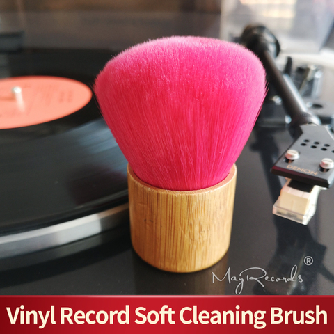 Manche en bois de haute qualité nettoyage brosse souple pour accessoires de lecteur de vinyle LP ► Photo 1/5