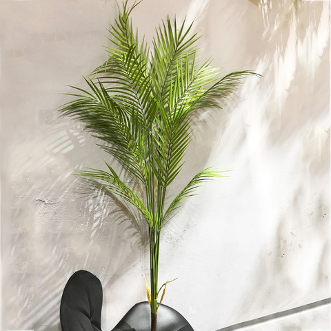 Palmier Tropical artificiel 125cm, fausses feuilles de Monstera en plastique, grande branche d'arbre pour la maison, jardin, décor de salon ► Photo 1/1