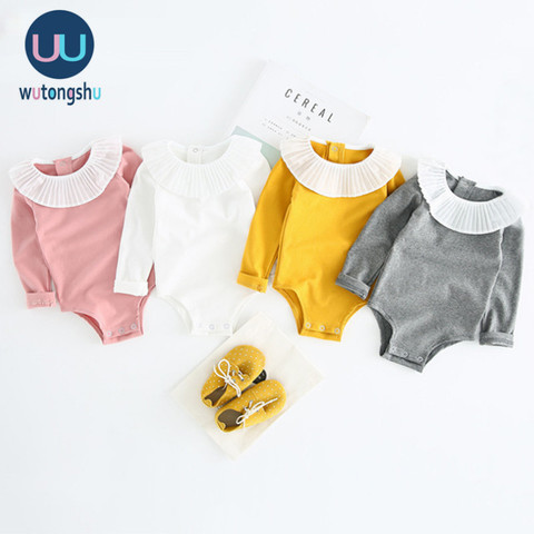 Bébé fille barboteuses automne hiver infantile coton à manches longues nouveau-né bébé fille vêtements corps Bebe nouveau-né bébé tenues livraison directe ► Photo 1/5