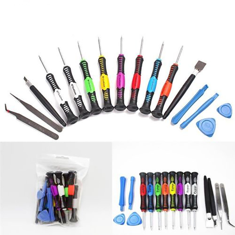 16 en 1 Kit d'outils de réparation de téléphone portable levier d'ouverture outil tournevis ensemble pour IPhone IPad Samsung téléphone portable ensemble d'outils à main ► Photo 1/6