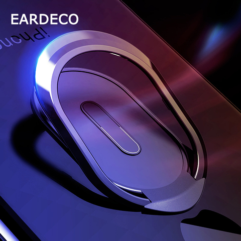 EARDECO Doigt Porte-Anneau de Téléphone En Métal Support Pour Smartphone de Téléphone portable Poignée Ultra-Mince Magnétique support de voiture ► Photo 1/6