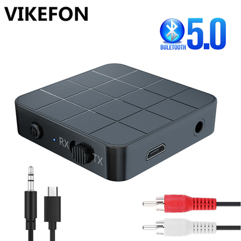 Bluetooth 5.0 4.2 Audio récepteur émetteur 2 en 1 3.5mm 3.5 prise AUX RCA stéréo musique sans fil adaptateur pour TV PC haut-parleurs de voiture ► Photo 1/6