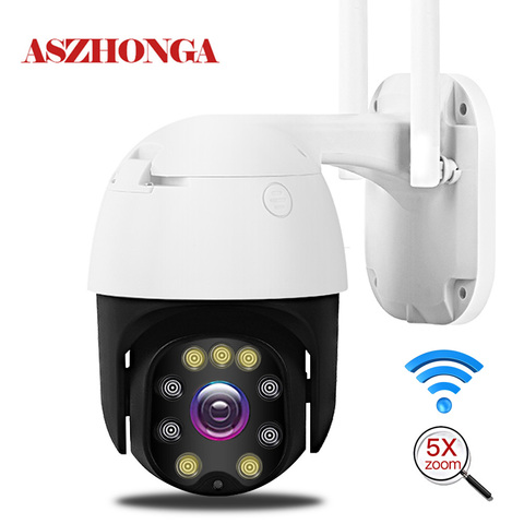 Caméra de Surveillance dôme extérieure PTZ IP Wifi HD 5MP/1080P, dispositif de sécurité domestique sans fil, avec Zoom optique x5 ► Photo 1/6