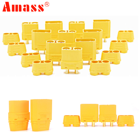 Amass XT90 Plug mâle femelle connecteurs de batterie 4.5mm plaqué or fiche banane pour RC Lipo voiture avion Drone camion jouet ► Photo 1/4