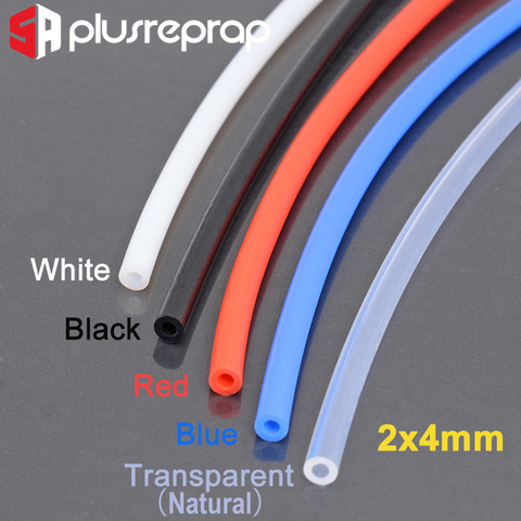 Tube Bowden en PTFE pour imprimante 3D, 1 mètre, 2x4mm ID 2mm OD 4mm, Tube de guidage à Filament, tête en J distante, 1.75mm ► Photo 1/5