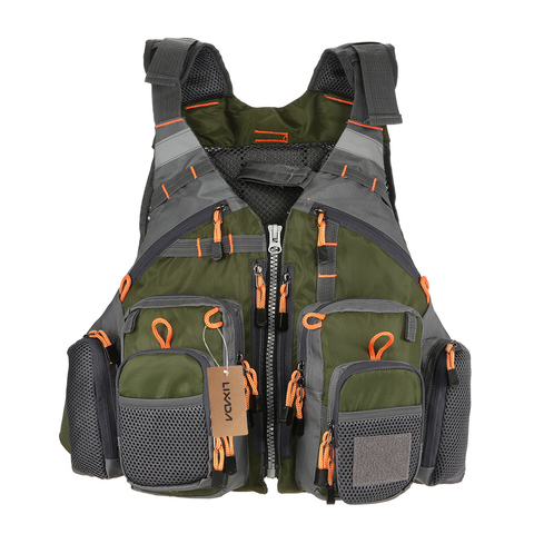 Lixada gilet de pêche respirant Sports de plein air mouche natation vie sécurité gilet de survie utilitaire mouche gilet Colete salva-vidas ► Photo 1/6