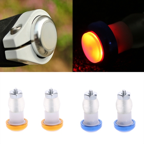 1 paire sécurité cyclisme vélo clignotant poignée barre fin Plug LED rouge lumière lampe vélo chaud pièces accessoires ► Photo 1/6