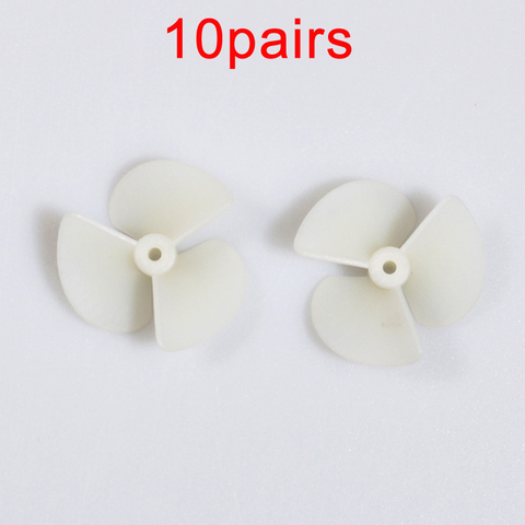 10 paires de Mini hélices à 3 pales Diam 28mm/36mm/42mm, accessoires électriques en Nylon avec arbre de 2mm pour moteur de bateau RC bricolage modèles de jouets pièces ► Photo 1/6