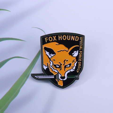 Foxhound-Badge pour Cosplay, engrenage métallique solide, broche en métal ► Photo 1/2