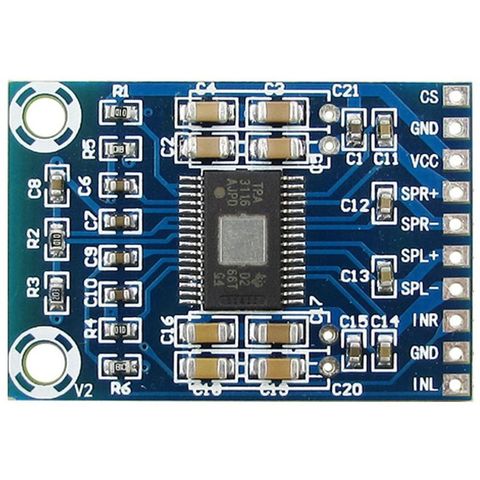 TPA3116D2 Mini carte d'amplificateur Audio stéréo de puissance numérique, Module d'amplification d'amplification à double canal 50W classe D DC 12-24V ► Photo 1/1