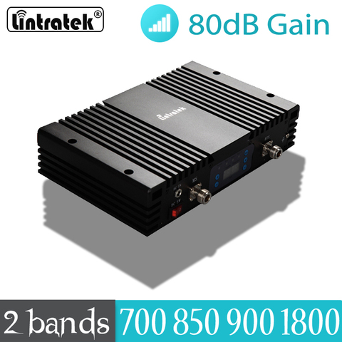 Lintratek – répéteur amplificateur De Signal De téléphone portable, 80dB, MGC 850 700 900 1800mhz, 27dBm ► Photo 1/1