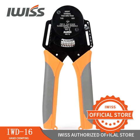 IWISS IWD-16 Mini pince à sertir 18/16/14 AWG outil à main pour connecteur allemand Deutsch DT,DTM, pince à borne DTP W2 ► Photo 1/6