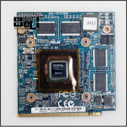 Carte vidéo GT 9650MGT REV 9650, 1 go DDR2, VGA, 1.00 M, pour ordinateur portable ASUS C90P, C90S, S97V, Z97V, ACER 5920G, 6920G ► Photo 1/2