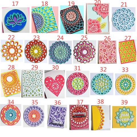 Matrices de découpe en métal pour Scrapbooking, cadres en dentelle, cercles de fleurs, 3 couches, matrices artisanales découpées, fabrication de cartes artisanales découpées, pochoir de gaufrage, carte Photo ► Photo 1/6