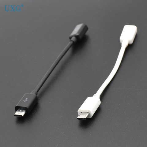 Micro USB femelle vers Micro USB mâle, câble OTG noir 10cm/50CM/10CM/1M/1.5m/2m, Extension de Date ► Photo 1/6