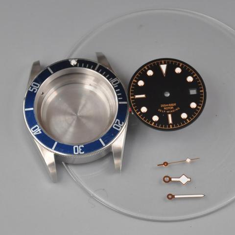 Boîtier de montre avec cadran en laiton pour hommes, 41mm, 316L S acier Fit ETA 2836/2824 Miyota8215 821A mouvement mécanique ► Photo 1/6