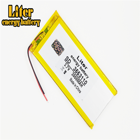 Batteries rechargeables 3.7v 3000mah, Lithium-ion polymère pour tablette Pc 7 pouces Mp3 Mp4 3553110 3555110 ► Photo 1/1