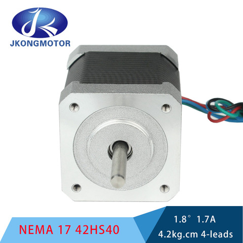 Nema 17 moteur pas à pas 1.8 deg 4-plomb 42 N.cm 1.7 A 40 mm de longueur pour bricolage 3D imprimante CNC Robot ► Photo 1/3