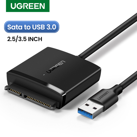 UGREEN-câble adaptateur SATA vers USB 3.0, avec UASP SATA III vers USB, adaptateur SATA pour disque dur 2.5 