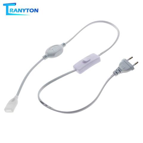 Bande lumineuse LED haute tension 220V, connecteur 2835, accessoires spéciaux, soudure sûre, prise de conduite avec interrupteur ► Photo 1/6