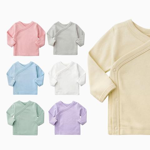 Sous-vêtements pour enfants 100% coton nouveau-né sous-vêtements T-shirts pour bébés 0-3 mois robe maison printemps automne sous-vêtements filles enfants ► Photo 1/6