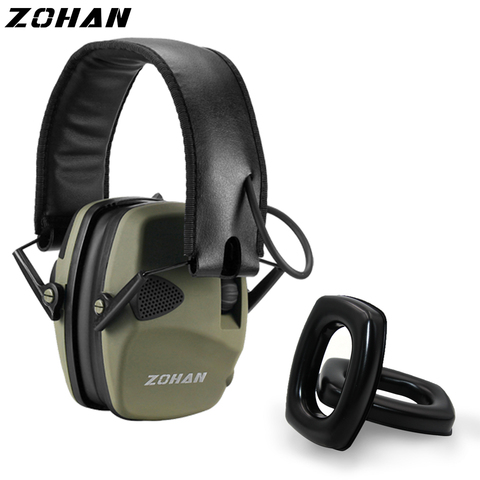 ZOHAN – protège-oreilles électronique NRR22DB, Protection auditive pour la chasse et le tir tactique, avec une paire de bonnets auriculaires en Gel de remplacement ► Photo 1/6