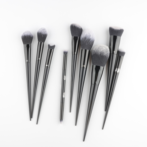 Poudre de fond de teint, fard à joues, ombrage, brosse de maquillage, ombre à paupières, correcteur, surligneur de contour, 9 pièces/ensemble ► Photo 1/6