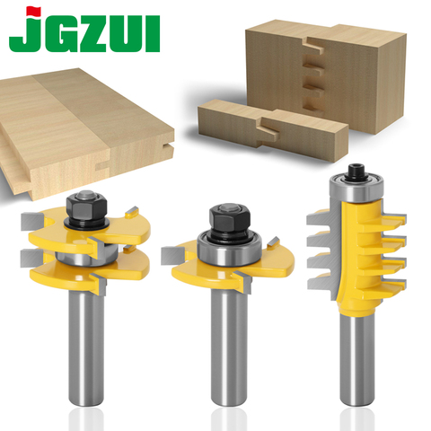 3 pièces 12mm 1/2 pouce tige Joint assembler des mèches de routeur langue et rainure t-slot fraise pour les outils de coupe de bois ► Photo 1/6