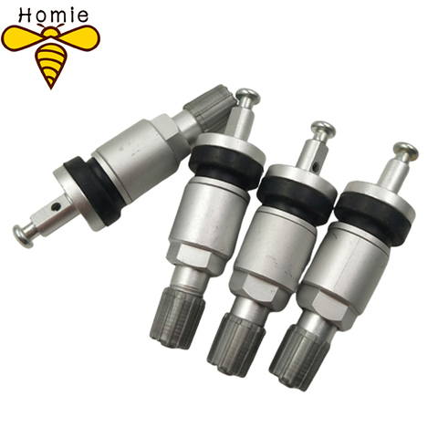 Valves de pneus en aluminium TPMS, Kit de réparation de tige de Valve de capteur pour système de surveillance de la pression des pneus, en alliage Buick Tubeless, 4 pièces/lot ► Photo 1/6