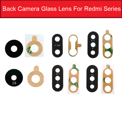 Autocollant d'objectif de caméra arrière en verre, pièce de rechange pour Xiaomi Redmi Note 2 3 4 4X 5 5A 6 7 8 8T 9 Pro ► Photo 1/6