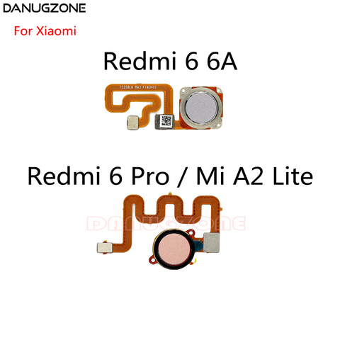 Câble de câble de clé de Scanner d'identification de contact de bouton de capteur d'empreinte digitale pour Xiaomi Redmi 6 6A / 6 PRO / Mi A2 Lite ► Photo 1/2