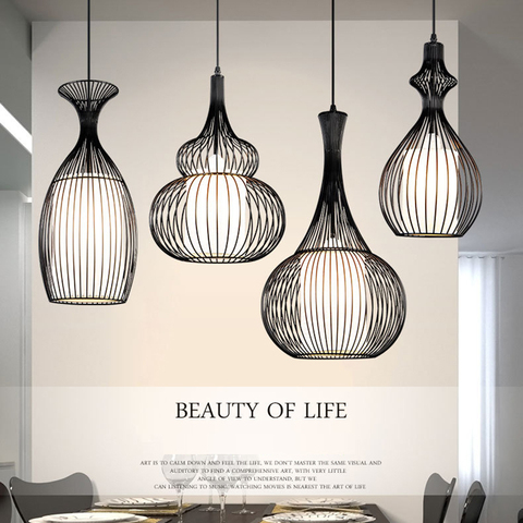 Moderne lampes suspendues cuisine salle à manger luminaire suspendu lustres de sala loft style pully rétro vintage pendentif lampe ► Photo 1/6