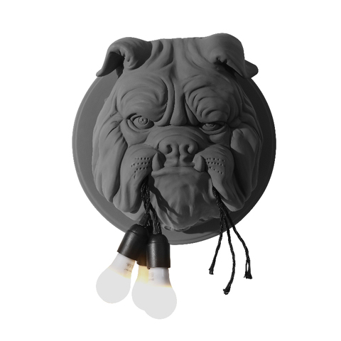 Lampe murale nordique créative avec tête d'animal, éclairage pour salon, salle à manger, chambre à coucher, bouledogue, LED ► Photo 1/6