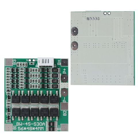 Protection de la batterie, BMS, carte PCB, 4s 30A 12.8V w/Balance 3.2V LiFePo4 LiFe 18650 ► Photo 1/6