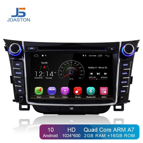 JDASTON-lecteur DVD pour voiture, avec Navigation GPS, Audio stéréo, pour Hyundai I30, Elantra GT (10.0-2012), Android 2017 ► Photo 1/6