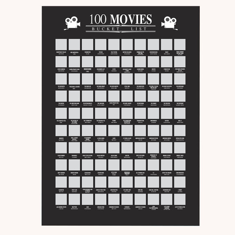 100 film gratter affiche doit voir les Films meilleurs Films de tous les temps seau liste pour Couple cadeau sans cadre décor maison papier peint ► Photo 1/4