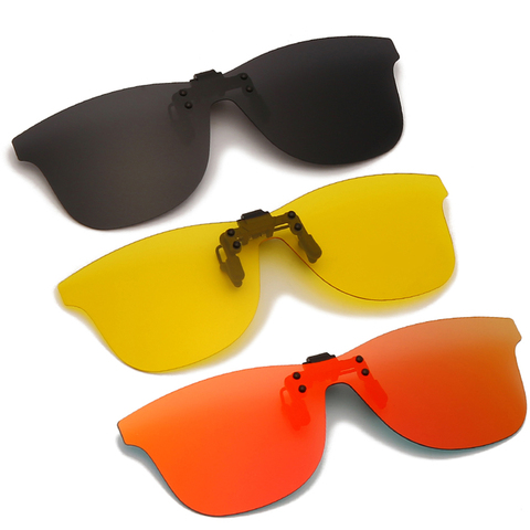 Lunettes de soleil carrées surdimensionnées à Clip pour hommes et femmes, accessoires de lunettes de conduite, miroir de pêche, grands Clips polarisés ► Photo 1/6