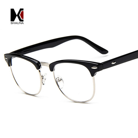 SHAUNA – lunettes Vintage pour hommes, Style rétro, monture noire, verres unis, mode femmes, décoration des ongles, lunettes à monture optique ► Photo 1/6